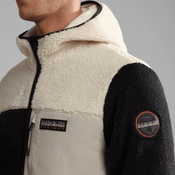 Napapijri Yupik Fleece Full Zip WhiteCap “ Grey-Black “ - Image 2